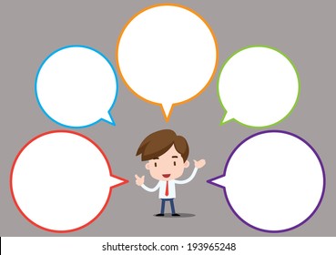businessman series - speech bubble