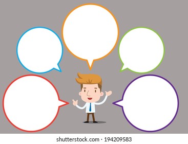 Businessman series - speech bubble set