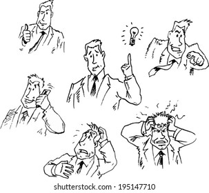 businessman  set