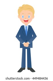 Businessman set up before hand, male company employee of illustration material