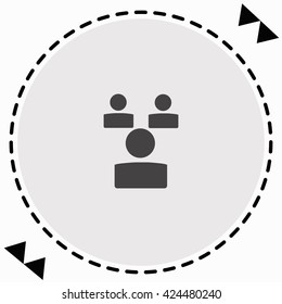 Businessman setting icon Flat Design. Isolated Illustration.