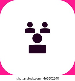 Businessman setting vector icon on white background.