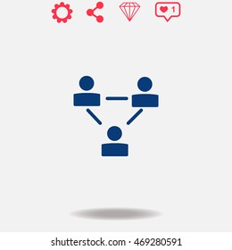 Businessman setting vector icon on grey background.