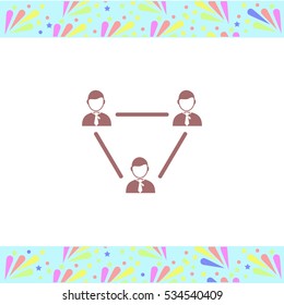 Businessman setting vector icon on white background. Isolated illustration. Business picture.