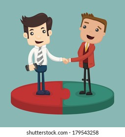 Businessman shaking hand , eps10 vector format