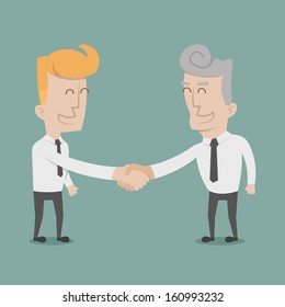 Businessman shaking hands  , eps10 vector format
