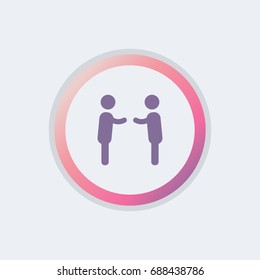 Businessman shaking hands icon