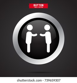 Businessman shaking hands icon