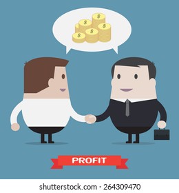 Businessman shaking hands - Vector