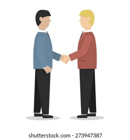 Businessman shaking hands - Vector