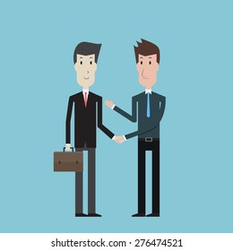 Businessman shaking hands - Vector