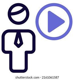 businessman sharing the multimedia on a web messenger