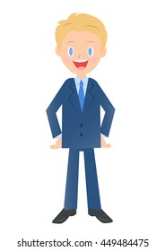 Businessman shed Hip, male company employee of illustration material