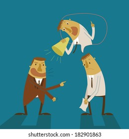 Businessman shout of thinking 
