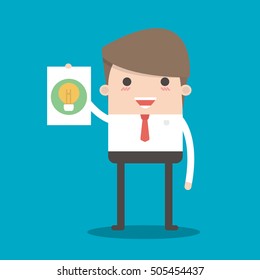 businessman showing he has an idea