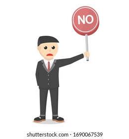 businessman showing no sign design people