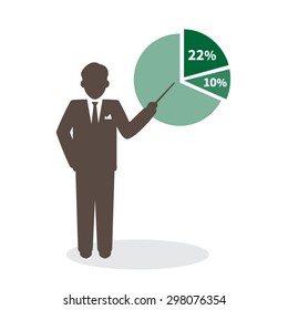 Businessman showing presentation