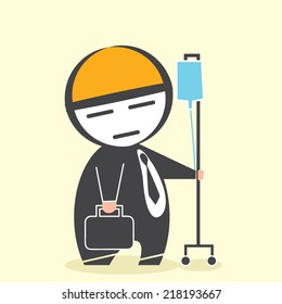 Businessman sick 