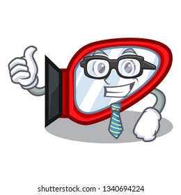 Businessman side mirror in the cartoon shape