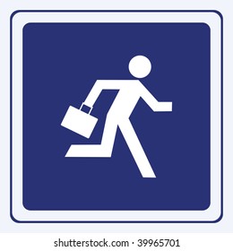 Businessman sign