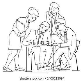 Businessman sign a contract investment professional document agreement.