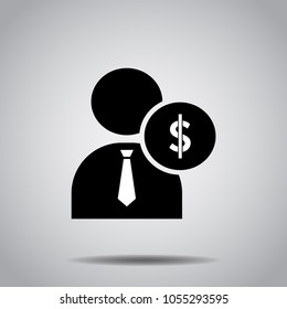 businessman sign icon