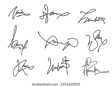 Businessman signature for idea, Luxury elegant shape.