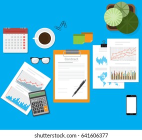 Businessman signing a contract. 