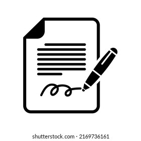 Businessman signing a document. The process of business financial agreement. Document with a signature.