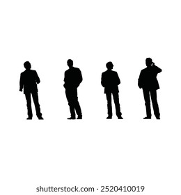 Businessman silhouette flat vector design