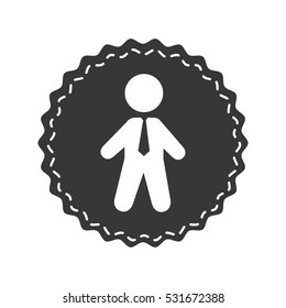 businessman silhouette isolated icon vector illustration design