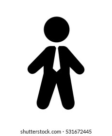 businessman silhouette isolated icon vector illustration design
