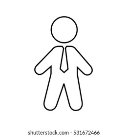 businessman silhouette isolated icon vector illustration design