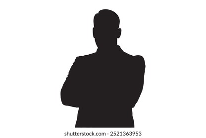 businessman silhouette on white background vector art