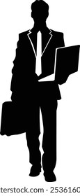 Businessman silhouette  Professional vector graphic for business themes.  Perfect for presentations and websites.  Add a touch of corporate style with this image.