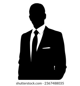 Businessman silhouette symbol. Vector illustration