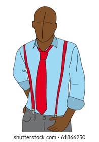 businessman silhouette - vector illustration