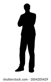 Businessman silhouette vector on white background