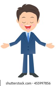 Businessman singing