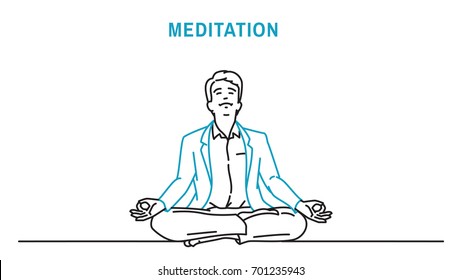 4,198 Meditating outline man Images, Stock Photos & Vectors | Shutterstock