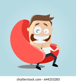 businessman sitting in a lounge chair