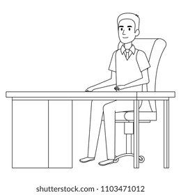 businessman sitting in the office