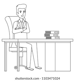 businessman sitting in the office