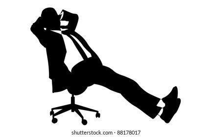 businessman sitting on chair