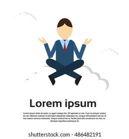 Geschäftsmann auf Cloud Concept Flat Vektor Illustration
