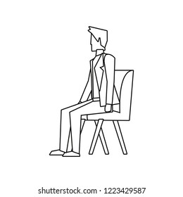 businessman sitting on office chair