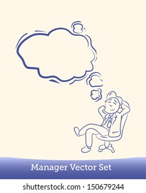 Businessman sitting on office chair