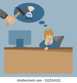 Businessman sleeping 