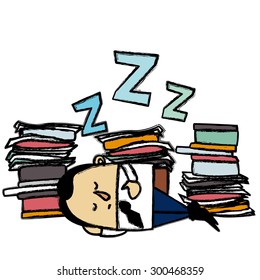 Businessman sleeping