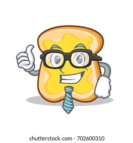 Businessman slice bread cartoon character